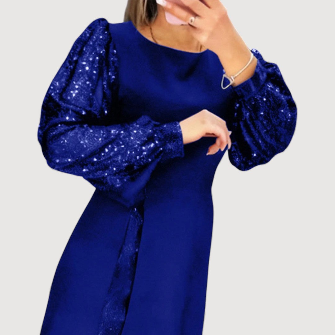 JESSICA – VESTIDO CON MANGAS DE LENTEJUELAS