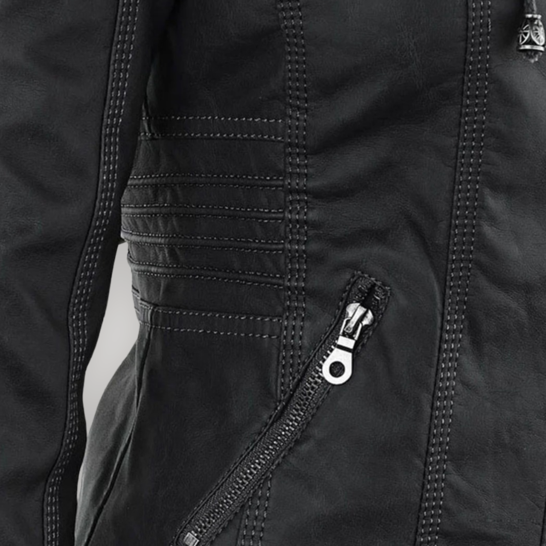 BELLE – CHAQUETA CON CAPUCHA HECHA A MANO