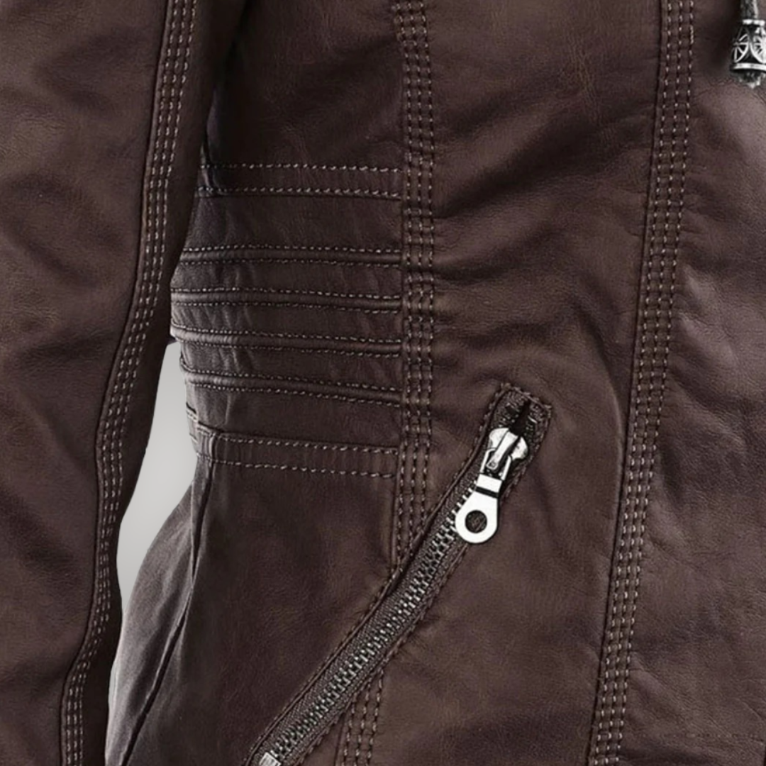 BELLE – CHAQUETA CON CAPUCHA HECHA A MANO