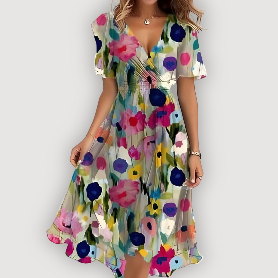 ISLA – VESTIDO MIDI FLORAL