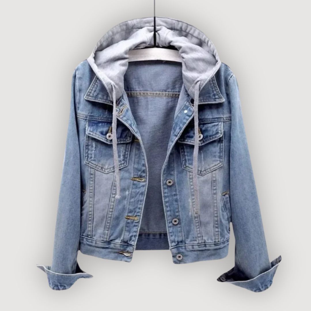 CARA – CHAQUETA DE DENIM CON CAPUCHA