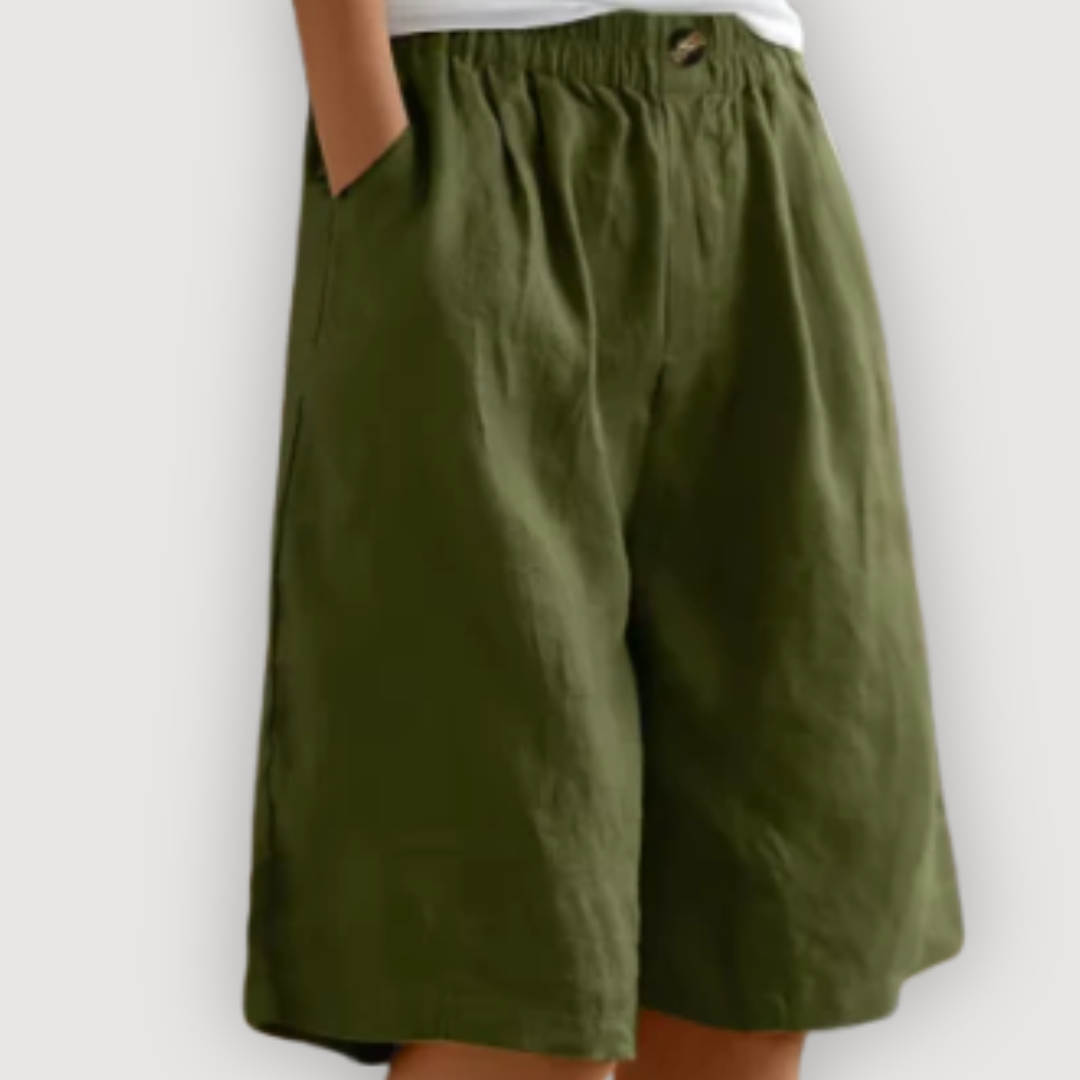 TESSA – PANTALONES CORTOS DE LINO RELAJADOS