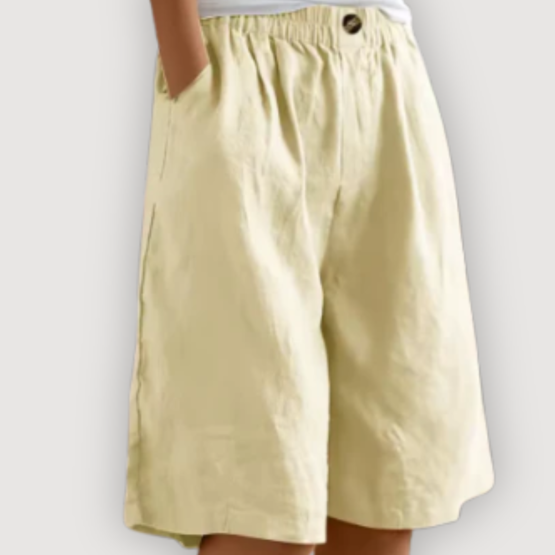 TESSA – PANTALONES CORTOS DE LINO RELAJADOS