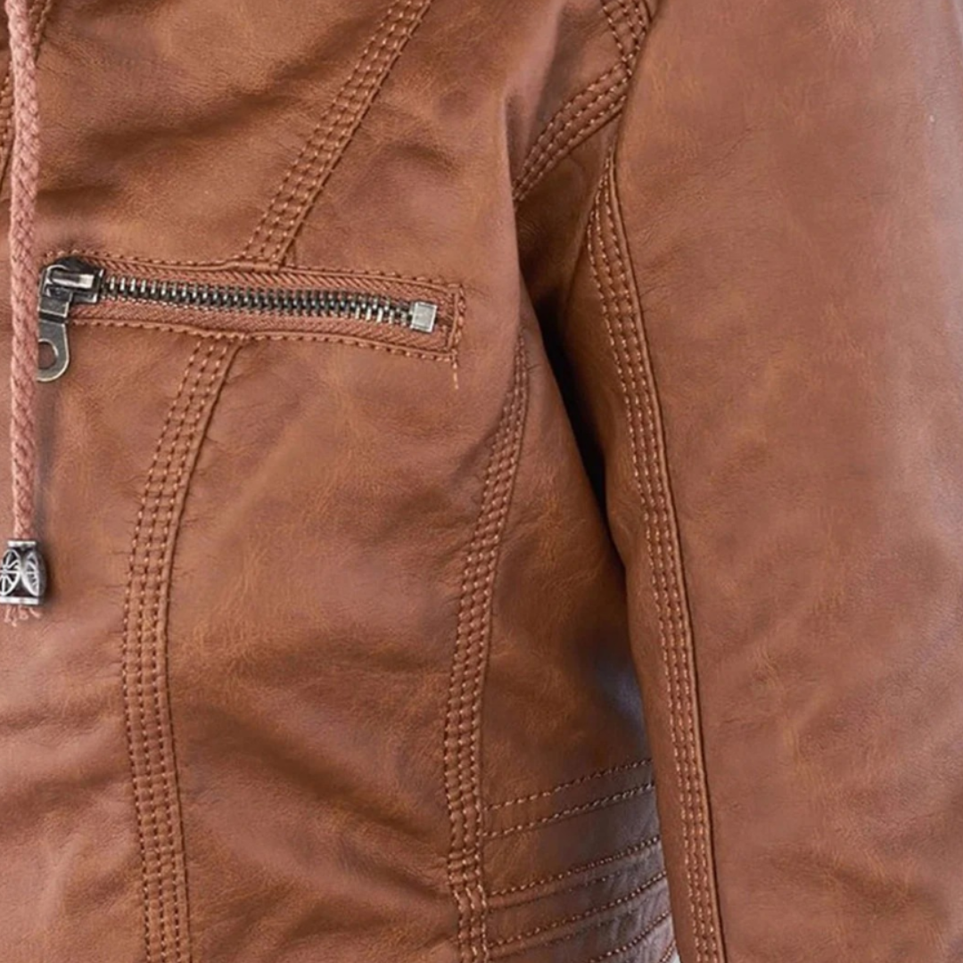 BELLE – CHAQUETA CON CAPUCHA HECHA A MANO