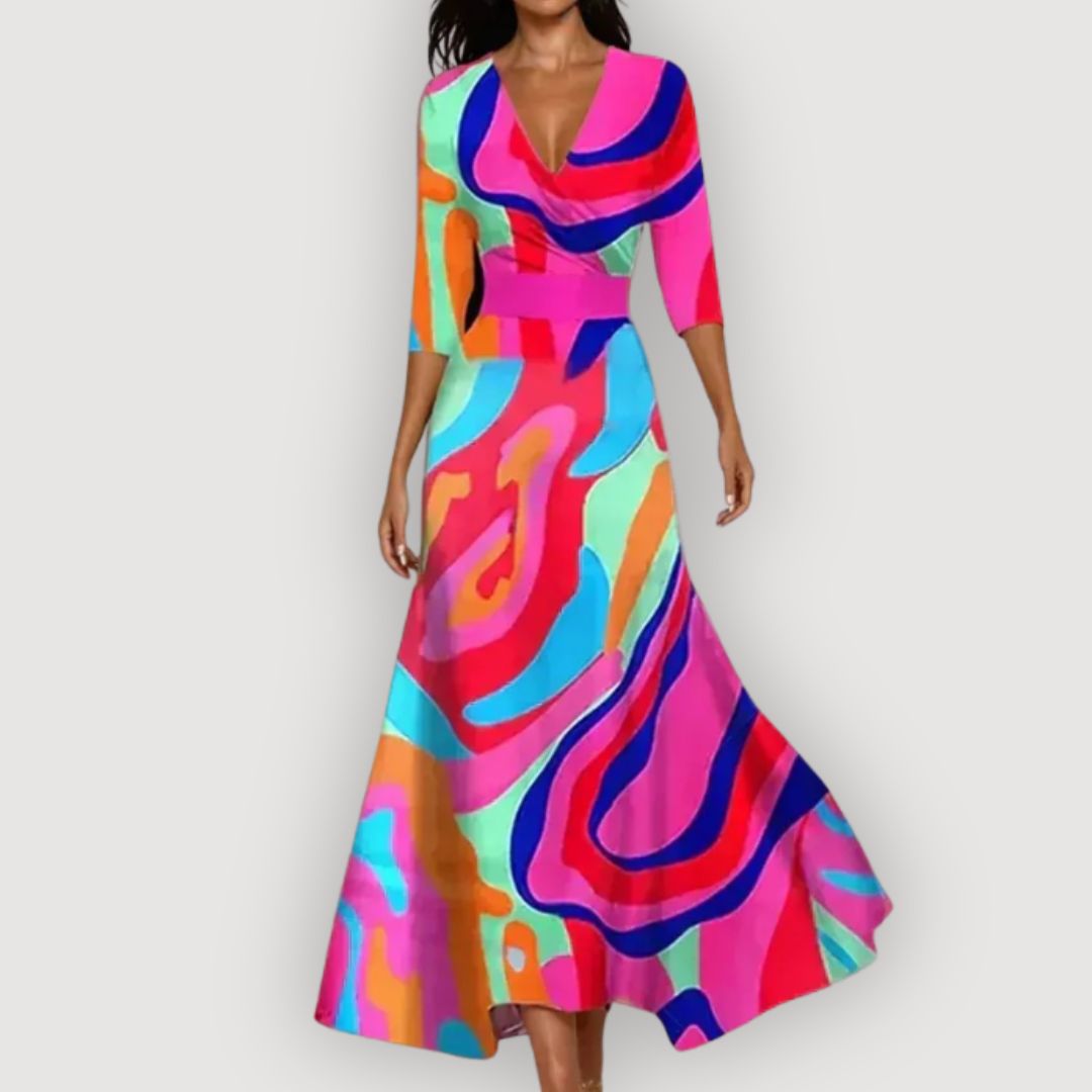 CELINE – VESTIDO MAXI FLORAL