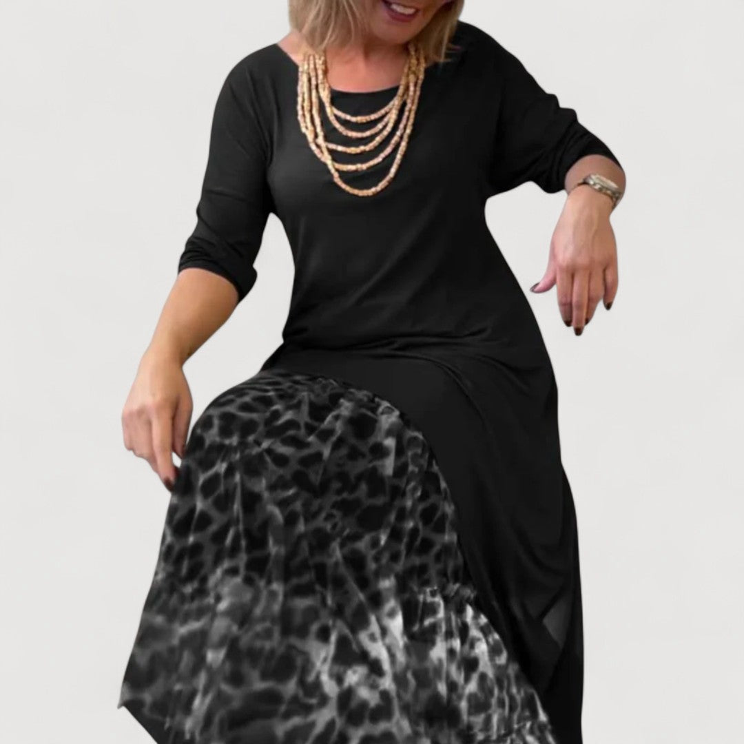 LORENZA – VESTIDO MAXI ASIMÉTRICO